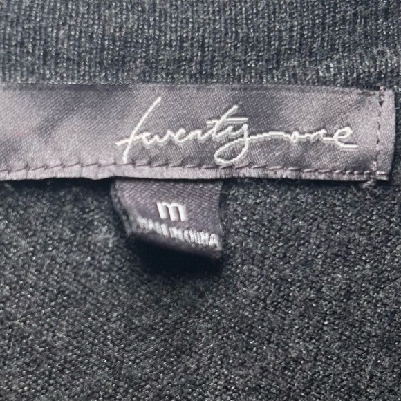 Forever 21 Long-Sleeve Button V-Neck Cardigan- Grey/ Size Medium - Picture 4 of 5